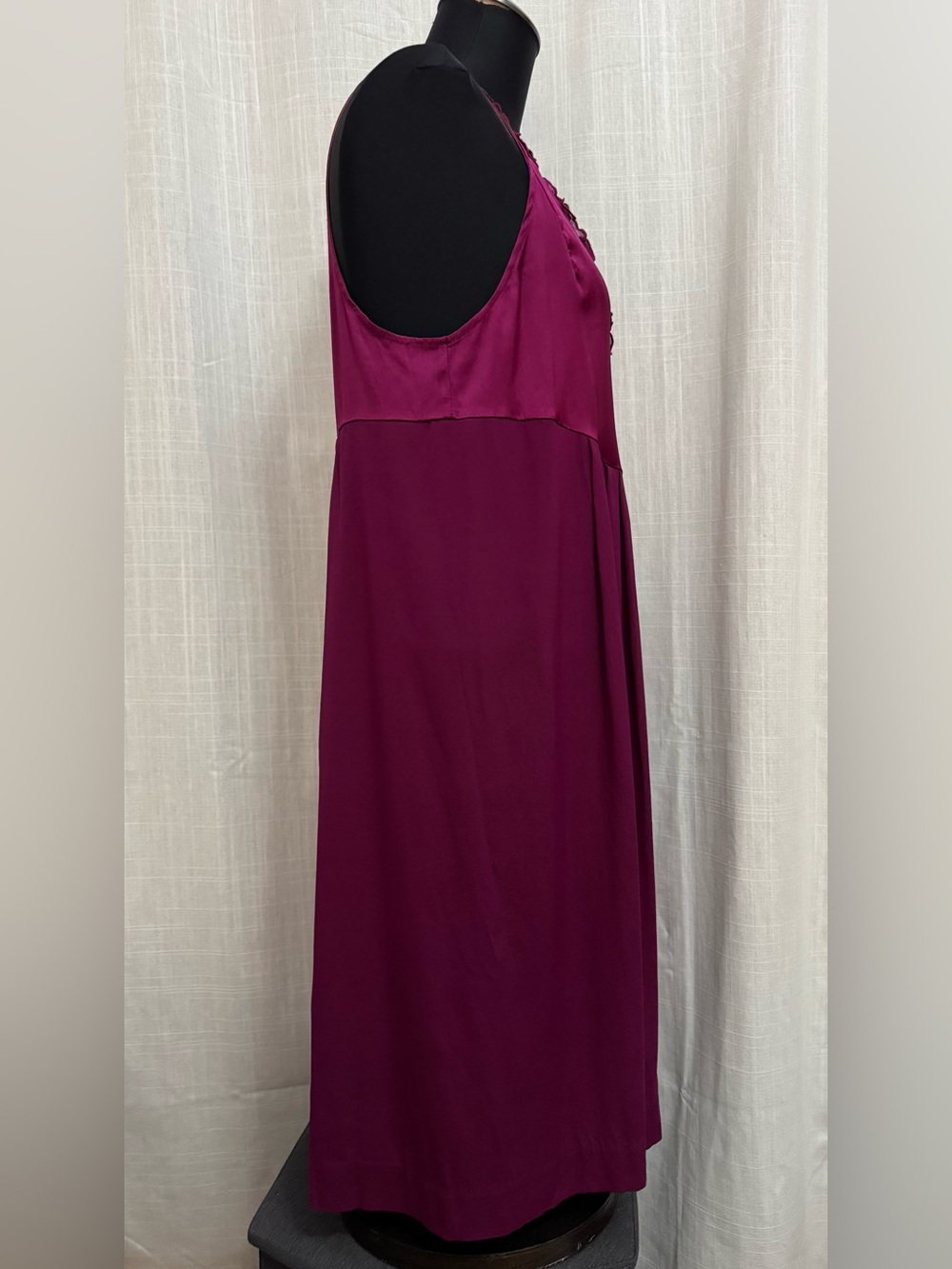 A Common Thread Silk Blend Pleated Dress Magenta Purple Size M - Picture 14 of 14
